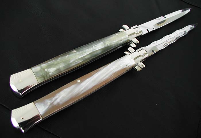 Custom handcrafted switchblades and stilettos