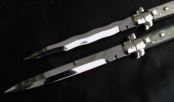 Custom handcrafted switchblades and stilettos