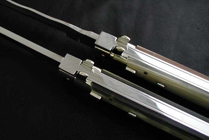 Custom handcrafted switchblades and stilettos