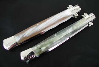 Custom handcrafted switchblades and stilettos