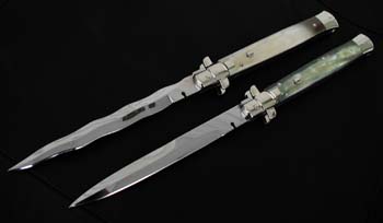Custom handcrafted switchblades and stilettos