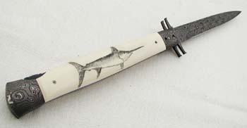 Custom handcrafted switchblades and stilettos